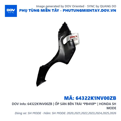 64322K1NV00ZB | ỐP SÀN BÊN TRÁI *PB410P* | HONDA SH MODE — 64322K1NV00ZB