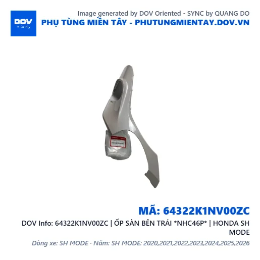 64322K1NV00ZC | ỐP SÀN BÊN TRÁI *NHC46P* | HONDA SH MODE — 64322K1NV00ZC