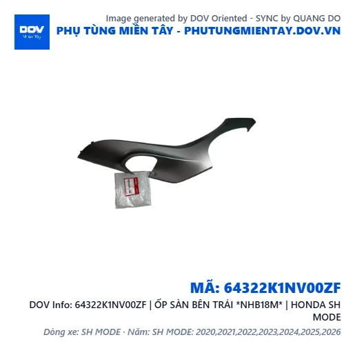 64322K1NV00ZF | ỐP SÀN BÊN TRÁI *NHB18M* | HONDA SH MODE — 64322K1NV00ZF