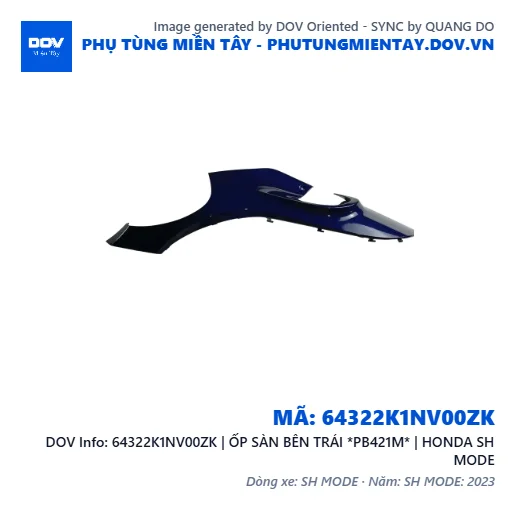 64322K1NV00ZK | ỐP SÀN BÊN TRÁI *PB421M* | HONDA SH MODE — 64322K1NV00ZK