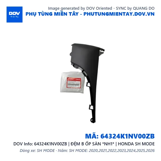 64324K1NV00ZB | ĐỆM B ỐP SÀN *NH1* | HONDA SH MODE — 64324K1NV00ZB