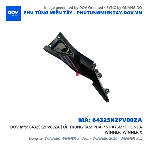 64325K2PV00ZA | ỐP TRUNG TÂM PHẢI *NHA76M* | HONDA WINNER, WINNER X — 64325K2PV00ZA