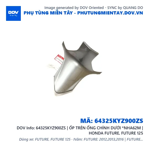64325KYZ900ZS | ỐP TRÊN ỐNG CHÍNH DƯỚI *NHA62M | HONDA FUTURE, FUTURE 125 — 64325KYZ900ZS