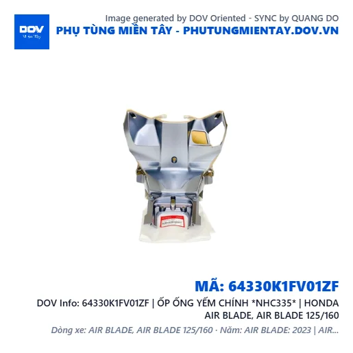 64330K1FV01ZF | ỐP ỐNG YẾM CHÍNH *NHC335* | HONDA AIR BLADE, AIR BLADE 125/160 — 64330K1FV01ZF