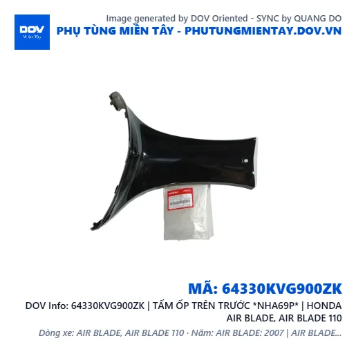 64330KVG900ZK | TẤM ỐP TRÊN TRƯỚC *NHA69P* | HONDA AIR BLADE, AIR BLADE 110 — 64330KVG900ZK
