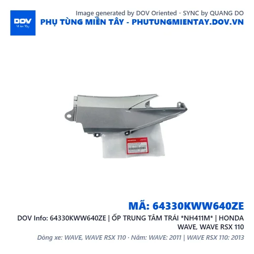 64330KWW640ZE | ỐP TRUNG TÂM TRÁI *NH411M* | HONDA WAVE, WAVE RSX 110 — 64330KWW640ZE