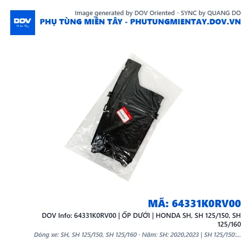 64331K0RV00 | ỐP DƯỚI | HONDA SH, SH 125/150, SH 125/160 — 64331K0RV00