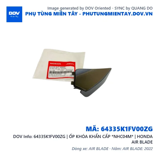 64335K1FV00ZG | ỐP KHÓA KHẨN CẤP *NHC04M* | HONDA AIR BLADE — 64335K1FV00ZG