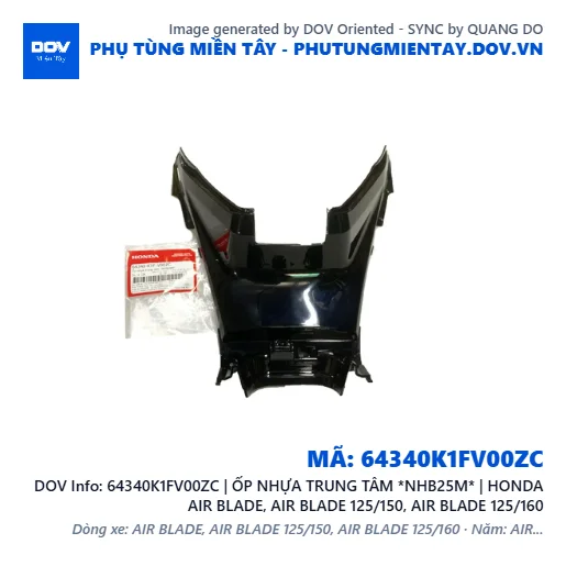 64340K1FV00ZC | ỐP NHỰA TRUNG TÂM *NHB25M* | HONDA AIR BLADE, AIR BLADE 125/150, AIR BLADE 125/160 — 64340K1FV00ZC