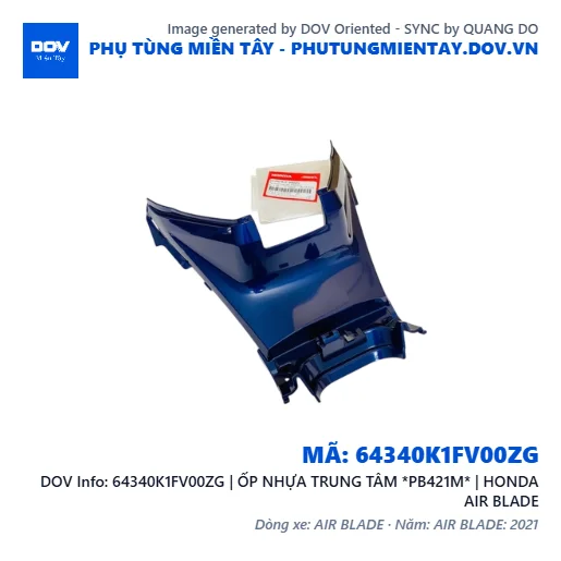 64340K1FV00ZG | ỐP NHỰA TRUNG TÂM *PB421M* | HONDA AIR BLADE — 64340K1FV00ZG