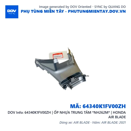 64340K1FV00ZH | ỐP NHỰA TRUNG TÂM *NH262M* | HONDA AIR BLADE — 64340K1FV00ZH