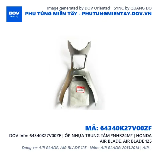 64340K27V00ZF | ỐP NHỰA TRUNG TÂM *NHB24M* | HONDA AIR BLADE, AIR BLADE 125 — 64340K27V00ZF