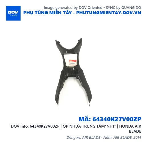 64340K27V00ZP | ỐP NHỰA TRUNG TÂM*NH1* | HONDA AIR BLADE — 64340K27V00ZP