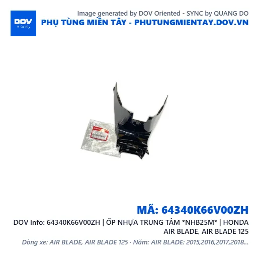 64340K66V00ZH | ỐP NHỰA TRUNG TÂM *NHB25M* | HONDA AIR BLADE, AIR BLADE 125 — 64340K66V00ZH
