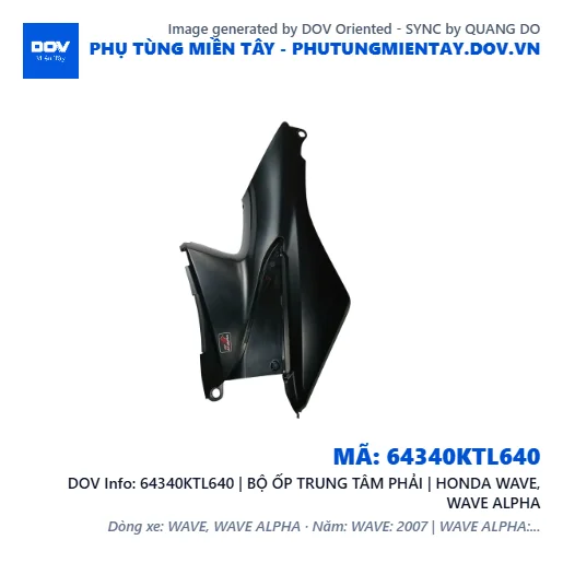 64340KTL640 | BỘ ỐP TRUNG TÂM PHẢI | HONDA WAVE, WAVE ALPHA — 64340KTL640