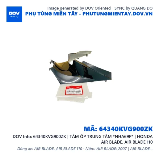 64340KVG900ZK | TẤM ỐP TRUNG TÂM *NHA69P* | HONDA AIR BLADE, AIR BLADE 110 — 64340KVG900ZK