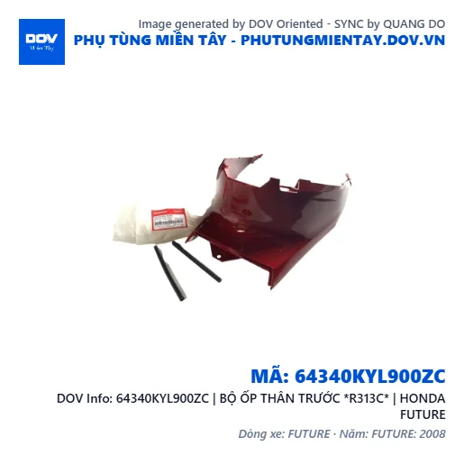 64340KYL900ZC | BỘ ỐP THÂN TRƯỚC *R313C* | HONDA FUTURE — 64340KYL900ZC