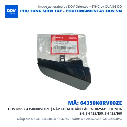 64350K0RV00ZE | NẮP KHÓA KHẨN CẤP *NHB25M* | HONDA SH, SH 125/150, SH 125/160 — 64350K0RV00ZE