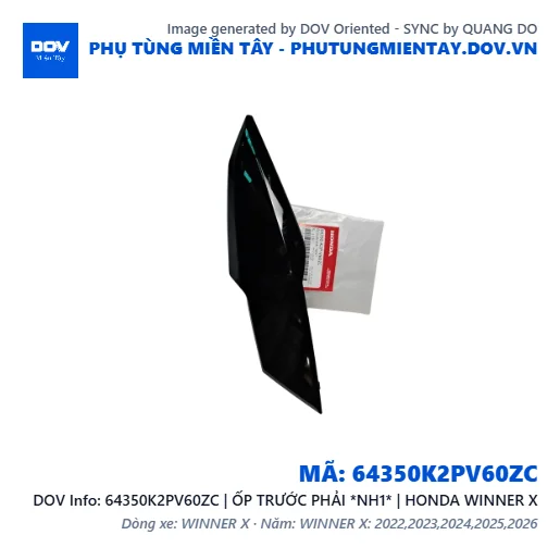 64350K2PV60ZC | ỐP TRƯỚC PHẢI *NH1* | HONDA WINNER X — 64350K2PV60ZC