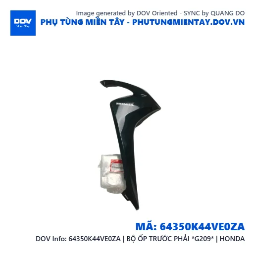 64350K44VE0ZA | BỘ ỐP TRƯỚC PHẢI *G209* | HONDA  — 64350K44VE0ZA
