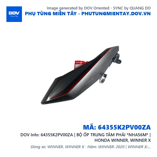 64355K2PV00ZA | BỘ ỐP TRUNG TÂM PHẢI *NHA56M* | HONDA WINNER, WINNER X — 64355K2PV00ZA