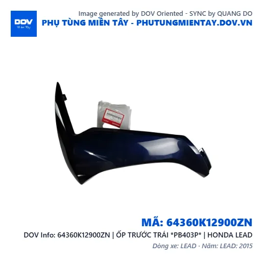 64360K12900ZN | ỐP TRƯỚC TRÁI *PB403P* | HONDA LEAD — 64360K12900ZN