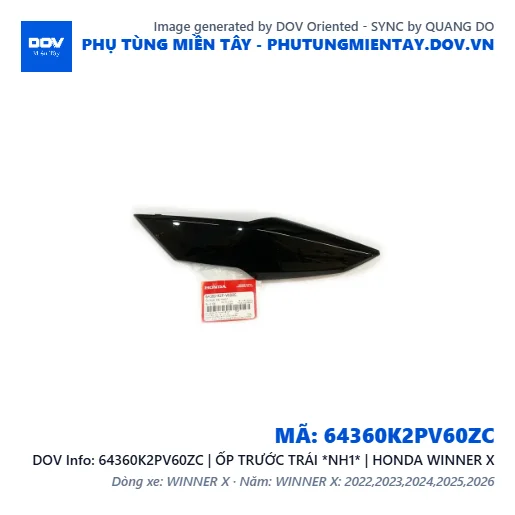64360K2PV60ZC | ỐP TRƯỚC TRÁI *NH1* | HONDA WINNER X — 64360K2PV60ZC