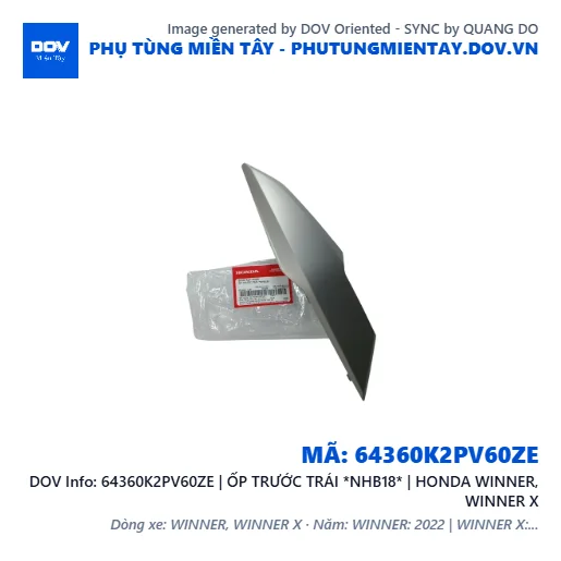 64360K2PV60ZE | ỐP TRƯỚC TRÁI *NHB18* | HONDA WINNER, WINNER X — 64360K2PV60ZE