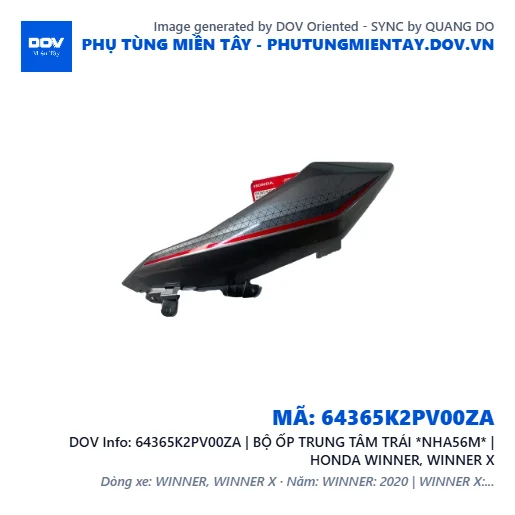 64365K2PV00ZA | BỘ ỐP TRUNG TÂM TRÁI *NHA56M* | HONDA WINNER, WINNER X — 64365K2PV00ZA