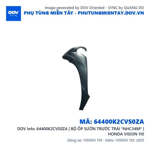 64400K2CVS0ZA | BỘ ỐP SƯỜN TRƯỚC TRÁI *NHC34M* | HONDA VISION 110 — 64400K2CVS0ZA