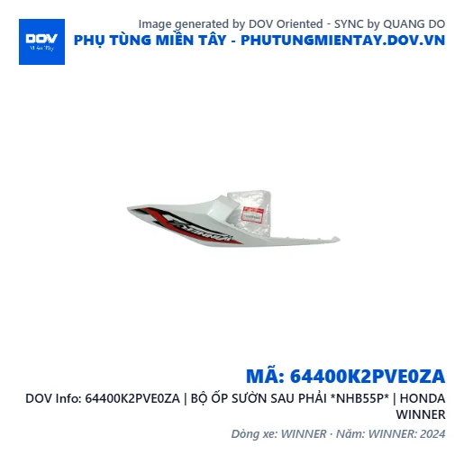 64400K2PVE0ZA | BỘ ỐP SƯỜN SAU PHẢI *NHB55P* | HONDA WINNER — 64400K2PVE0ZA