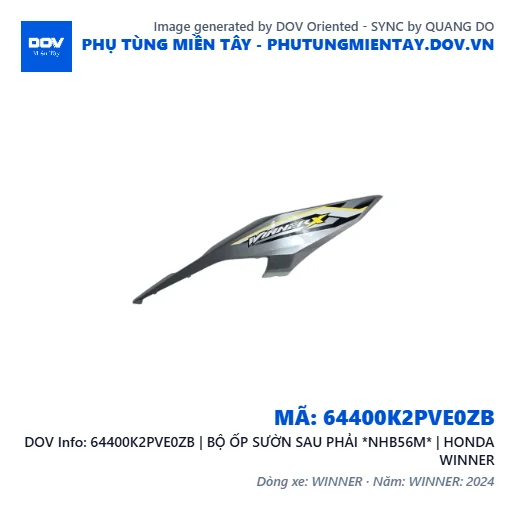64400K2PVE0ZB | BỘ ỐP SƯỜN SAU PHẢI *NHB56M* | HONDA WINNER — 64400K2PVE0ZB