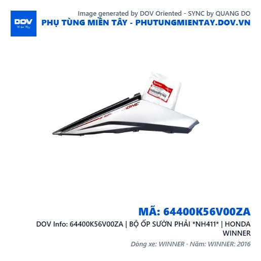 64400K56V00ZA | BỘ ỐP SƯỜN PHẢI *NH411* | HONDA WINNER — 64400K56V00ZA