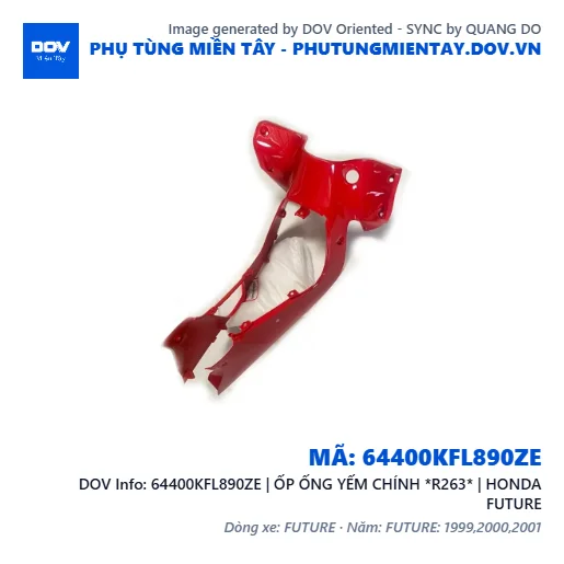 64400KFL890ZE | ỐP ỐNG YẾM CHÍNH *R263* | HONDA FUTURE — 64400KFL890ZE