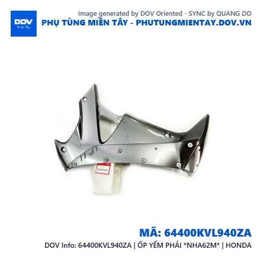 64400KVL940ZA | ỐP YẾM PHẢI *NHA62M* | HONDA  — 64400KVL940ZA
