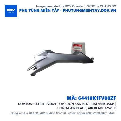 64410K1FV00ZF | ỐP SƯỜN SÀN BÊN PHẢI *NHC35M* | HONDA AIR BLADE, AIR BLADE 125/150 — 64410K1FV00ZF