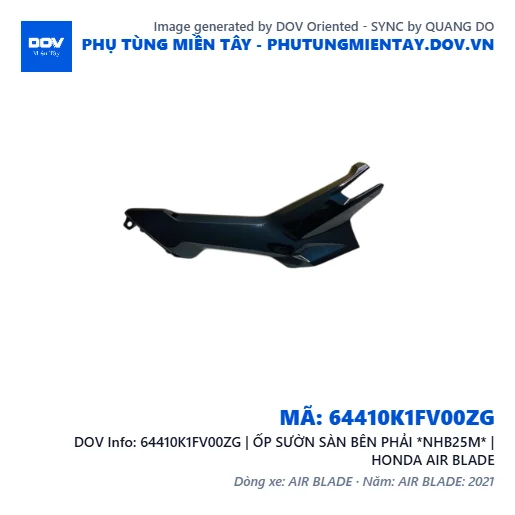 64410K1FV00ZG | ỐP SƯỜN SÀN BÊN PHẢI *NHB25M* | HONDA AIR BLADE — 64410K1FV00ZG