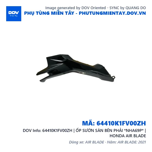 64410K1FV00ZH | ỐP SƯỜN SÀN BÊN PHẢI *NHA69P* | HONDA AIR BLADE — 64410K1FV00ZH