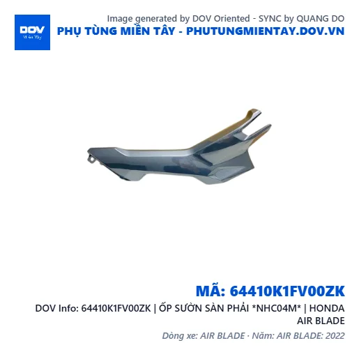64410K1FV00ZK | ỐP SƯỜN SÀN PHẢI *NHC04M* | HONDA AIR BLADE — 64410K1FV00ZK