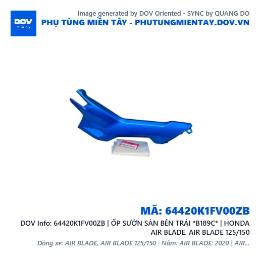 64420K1FV00ZB | ỐP SƯỜN SÀN BÊN TRÁI *B189C* | HONDA AIR BLADE, AIR BLADE 125/150 — 64420K1FV00ZB