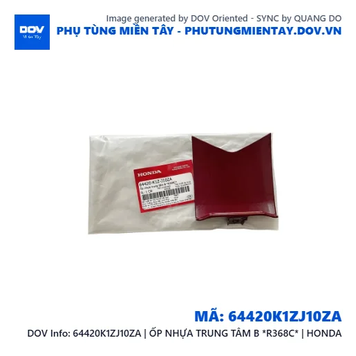 64420K1ZJ10ZA | ỐP NHỰA TRUNG TÂM B *R368C* | HONDA — 64420K1ZJ10ZA