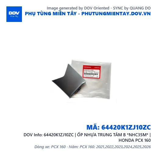 64420K1ZJ10ZC | ỐP NHỰA TRUNG TÂM B *NHC35M* | HONDA PCX 160 — 64420K1ZJ10ZC