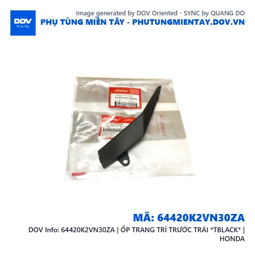 64420K2VN30ZA | ỐP TRANG TRÍ TRƯỚC TRÁI *TBLACK* | HONDA — 64420K2VN30ZA