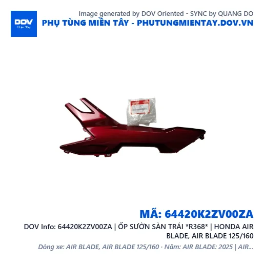 64420K2ZV00ZA | ỐP SƯỜN SÀN TRÁI *R368* | HONDA AIR BLADE, AIR BLADE 125/160 — 64420K2ZV00ZA