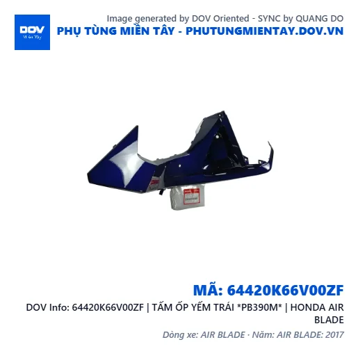 64420K66V00ZF | TẤM ỐP YẾM TRÁI *PB390M* | HONDA AIR BLADE — 64420K66V00ZF