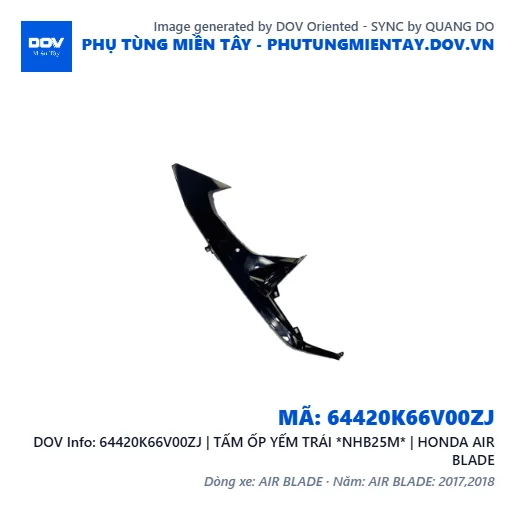 64420K66V00ZJ | TẤM ỐP YẾM TRÁI *NHB25M* | HONDA AIR BLADE — 64420K66V00ZJ