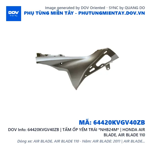 64420KVGV40ZB | TẤM ỐP YẾM TRÁI *NHB24M* | HONDA AIR BLADE, AIR BLADE 110 — 64420KVGV40ZB