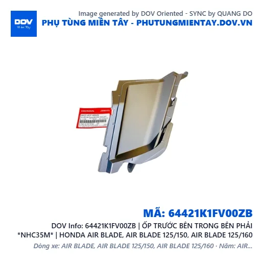 64421K1FV00ZB | ỐP TRƯỚC BÊN TRONG BÊN PHẢI *NHC35M* | HONDA AIR BLADE, AIR BLADE 125/150, AIR BLADE 125/160 — 64421K1FV00ZB