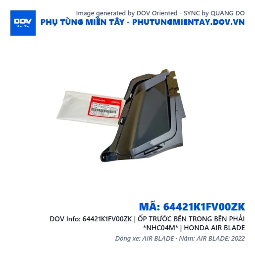 64421K1FV00ZK | ỐP TRƯỚC BÊN TRONG BÊN PHẢI *NHC04M* | HONDA AIR BLADE — 64421K1FV00ZK