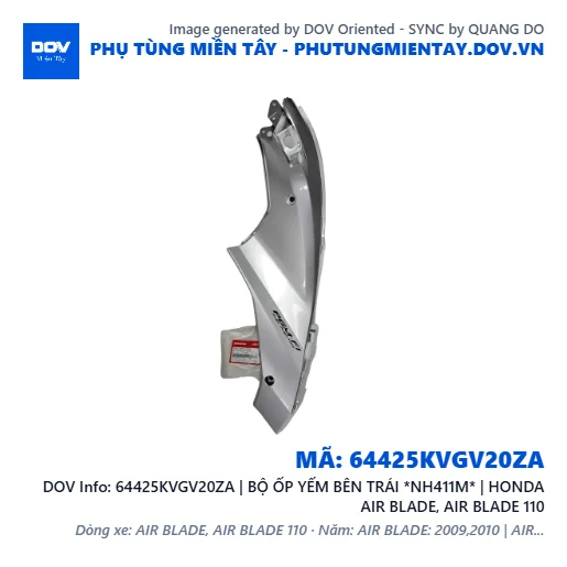 64425KVGV20ZA | BỘ ỐP YẾM BÊN TRÁI *NH411M* | HONDA AIR BLADE, AIR BLADE 110 — 64425KVGV20ZA